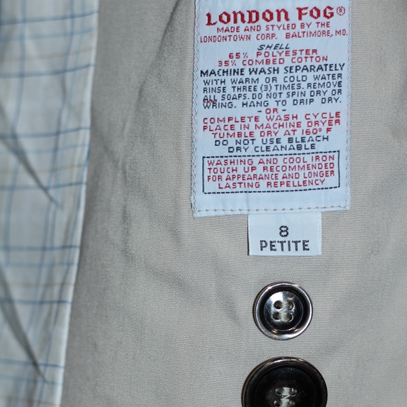 London Fog beige Double Breasted Trench Coat - Picture 2 of 15